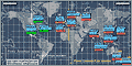 World Forex Trading Hours map shows the current open, closed, holiday status